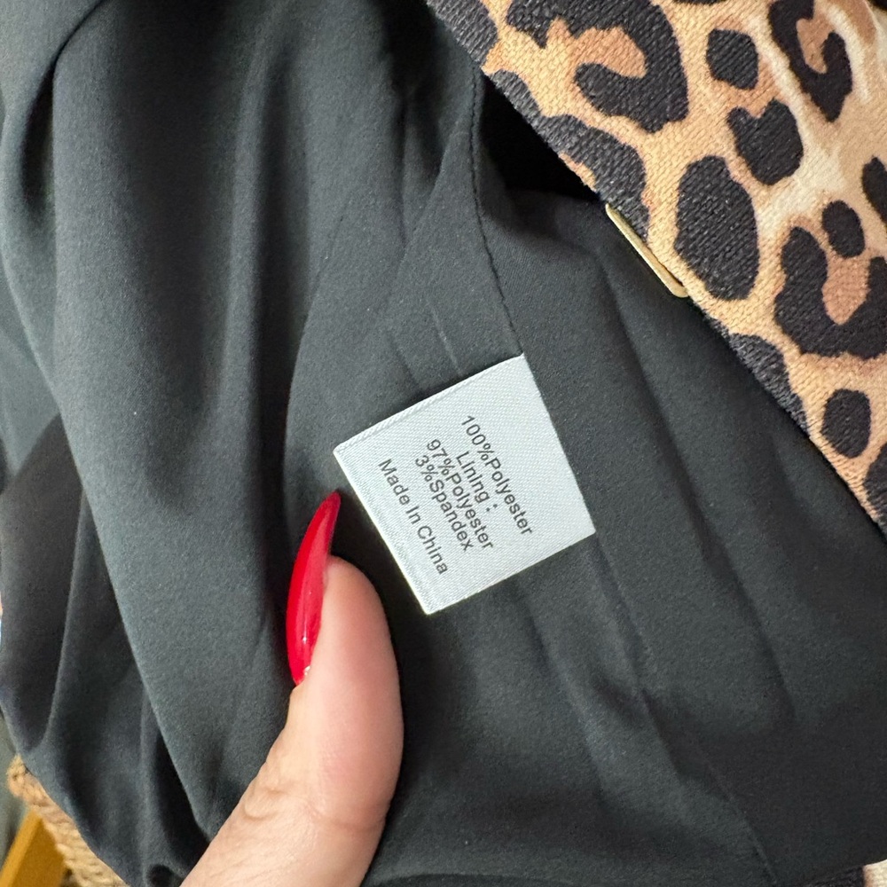 XXL NWT Tuckernuck x India Hicks Leopard Print Women's Jacket blazer - Picture 6 of 7